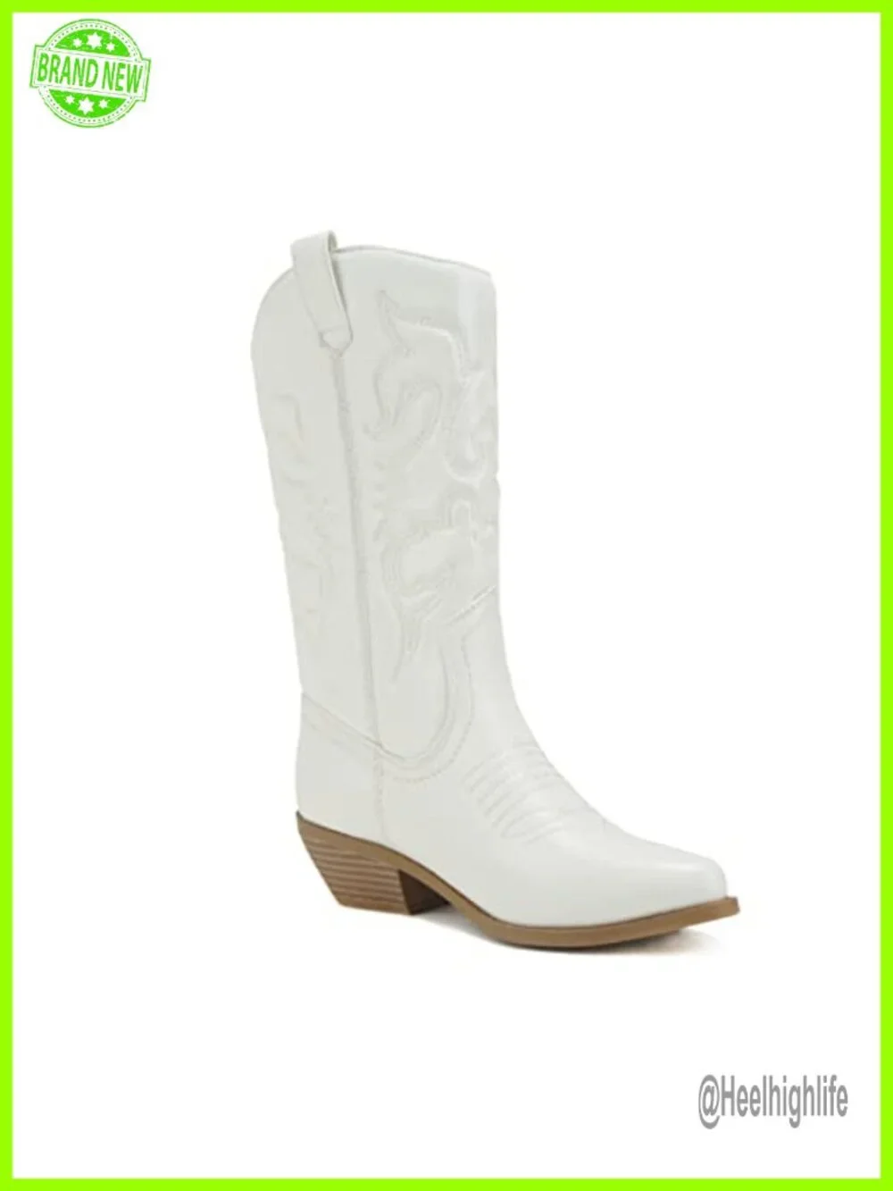 Faux Suede Embroidered Western Ankle Bootie Boots Pull-On